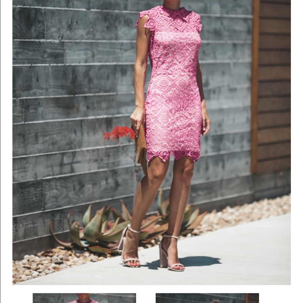 Vici Collection Pink Lace Dress